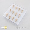 DIMENSIONAL HEART CZ STARBURST POLISH 316L SURGICAL STEEL NOSE HOOP RING BOX DIMENSIONAL HEART CZ STARBURST POLISH 316L SURGICAL STEEL NOSE HOOP RING BOX